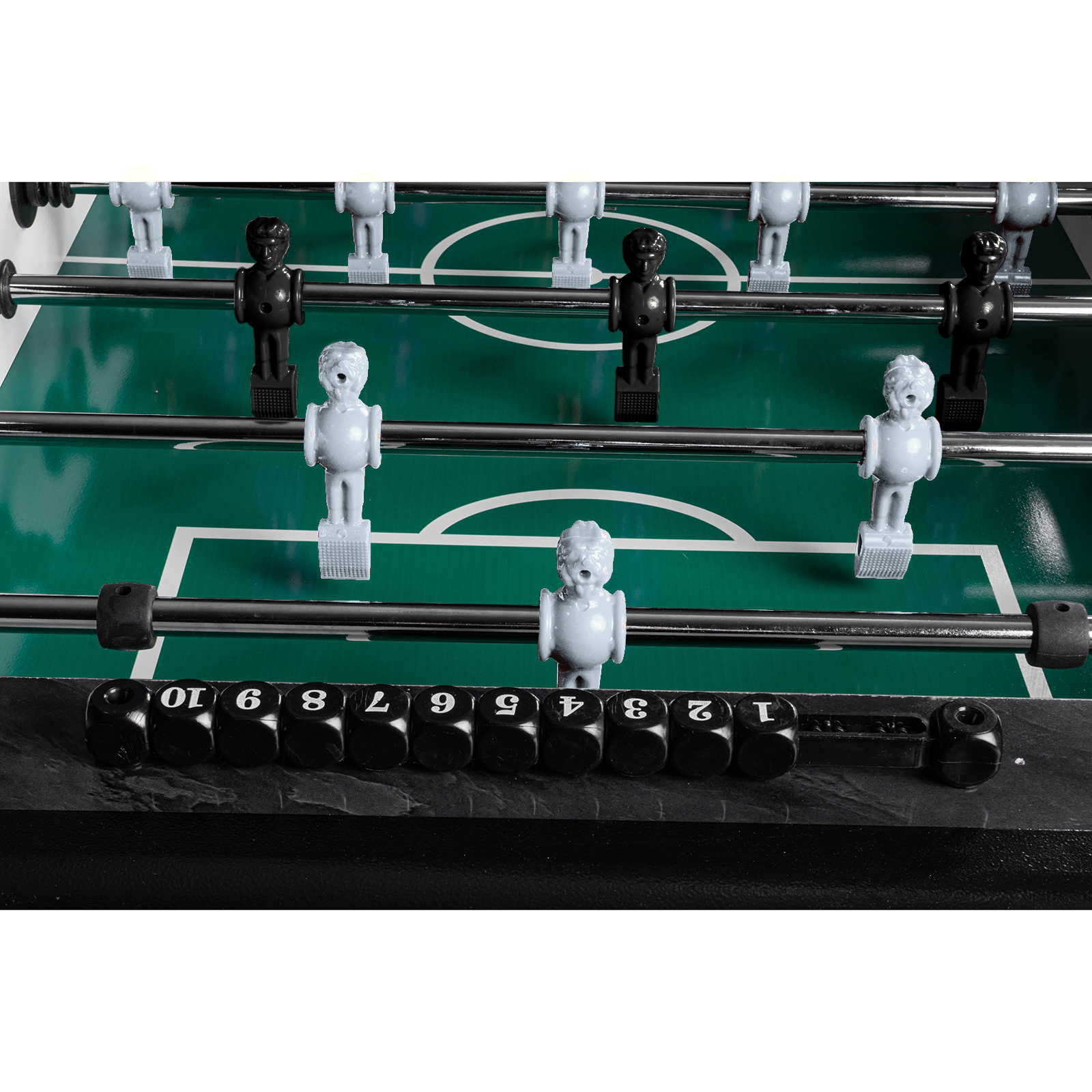 Fußball Tischkicker Design Schwarz grünes Spielfeld Figuren Schwarz Grau 80kg 